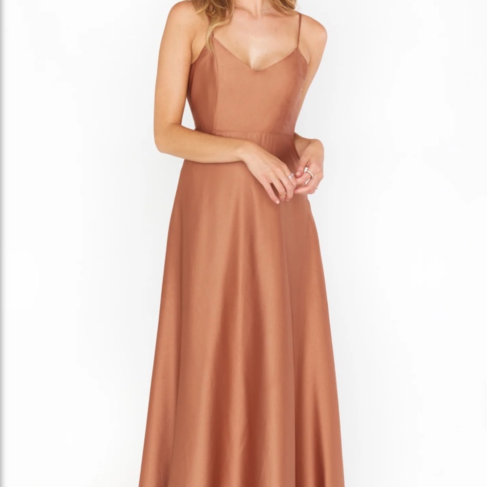 Show Me Your MuMu Faith Satin Dress in Copper